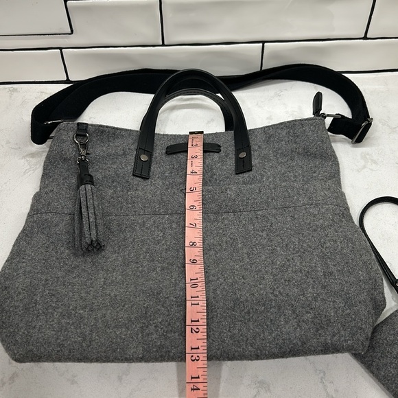 Sherpani Faith Ethos Collection Wool Satchel Slate Tote Bag - Picture 14 of 16